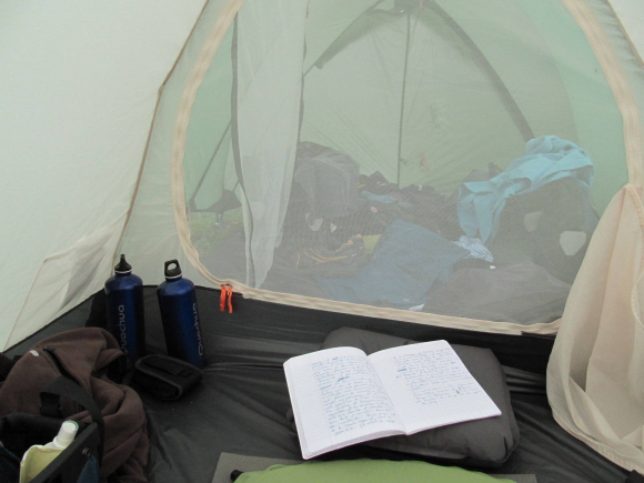 L'intérieur de ma tente