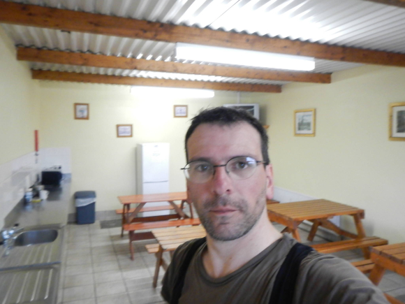 Un peu rincé, mais content de trouver un super coin campeurs