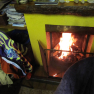 Une bonne flambée après une rude journée!