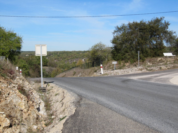 Fin de la longue côte en sortie de Catus!